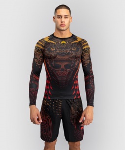 Рашгард Venum Quetzal Fury LS - Black/Fury Red/Tangerine