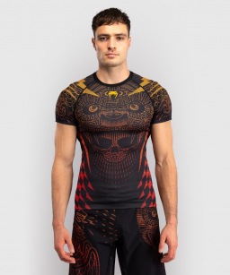 Рашгард Venum Quetzal Fury SS - Black/Fury Red/Tangerine