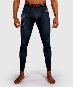 Компрессионные штаны Venum Thunder Dragon - Black/Grey/Copper