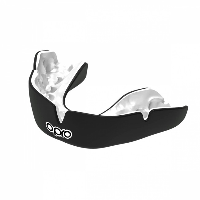 Боксерская капа взрослая Opro Instant Custom - Black/White | Фото 1