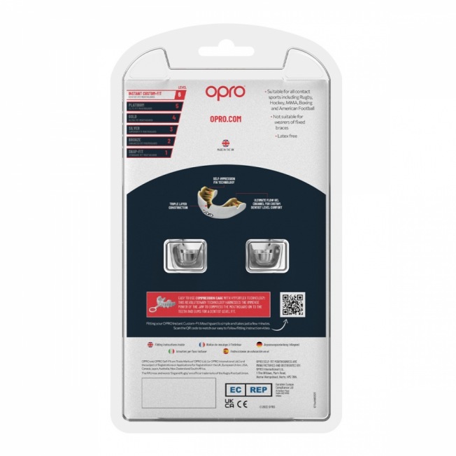 Детская боксерская капа OPRO Instant Custom-Fit - Clear | Фото 2