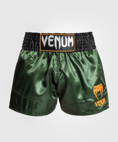Тайские шорты Venum Classic - Green/Black/Gold