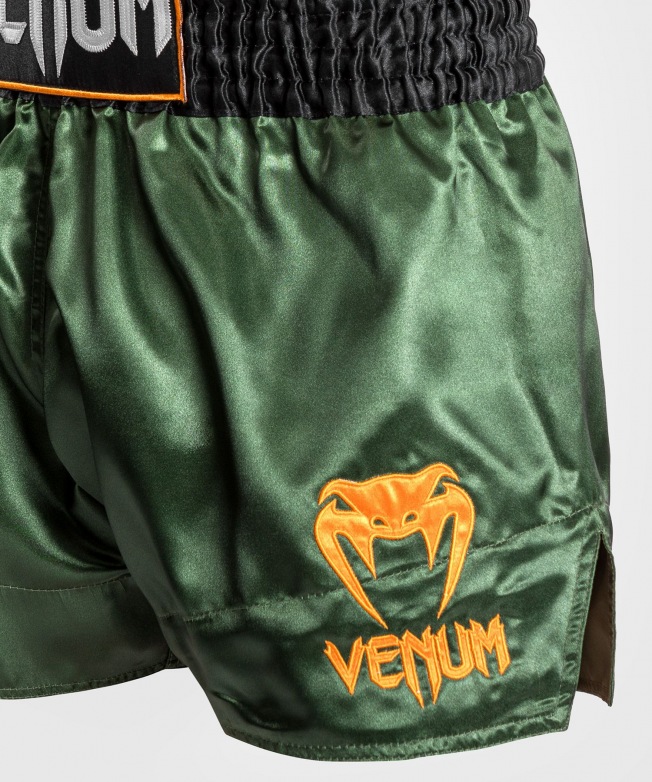 Тайские шорты Venum Classic - Green/Black/Gold | Фото 5