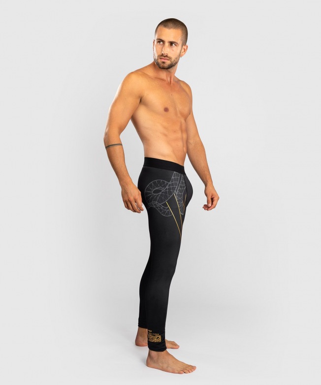 Компрессионные штаны Venum Serpenti - Black/Silver/Gold