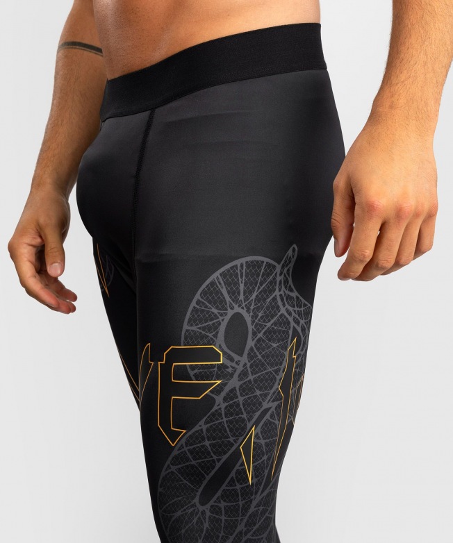 Компрессионные штаны Venum Serpenti - Black/Silver/Gold | Фото 3