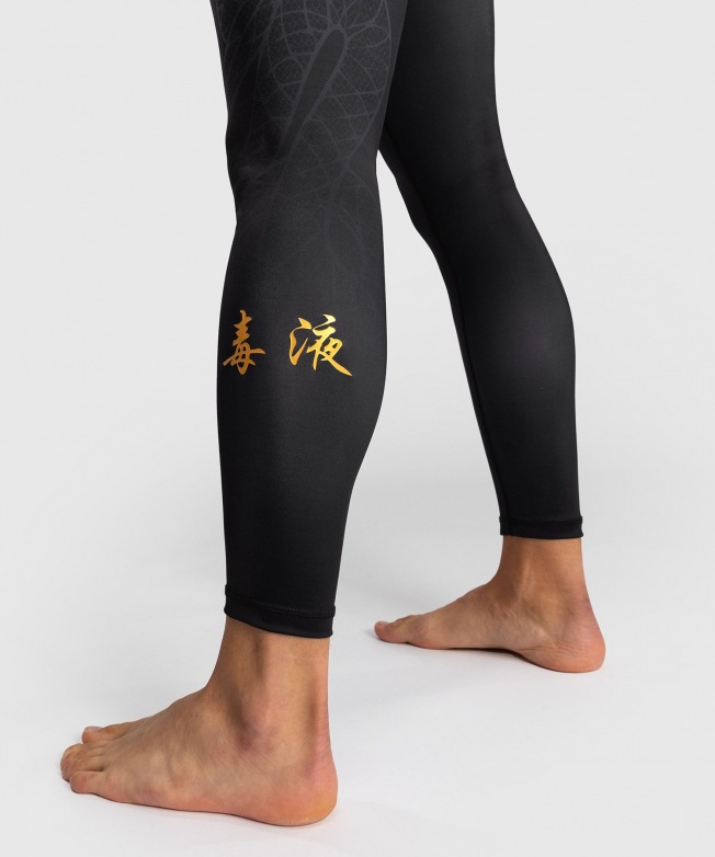 Компрессионные штаны Venum Serpenti - Black/Silver/Gold | Фото 6