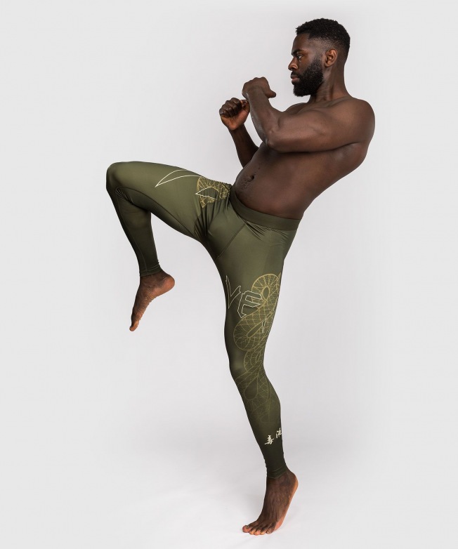 Компрессионные штаны Venum Serpenti - Khaki/Bronze/Ivory | Фото 6
