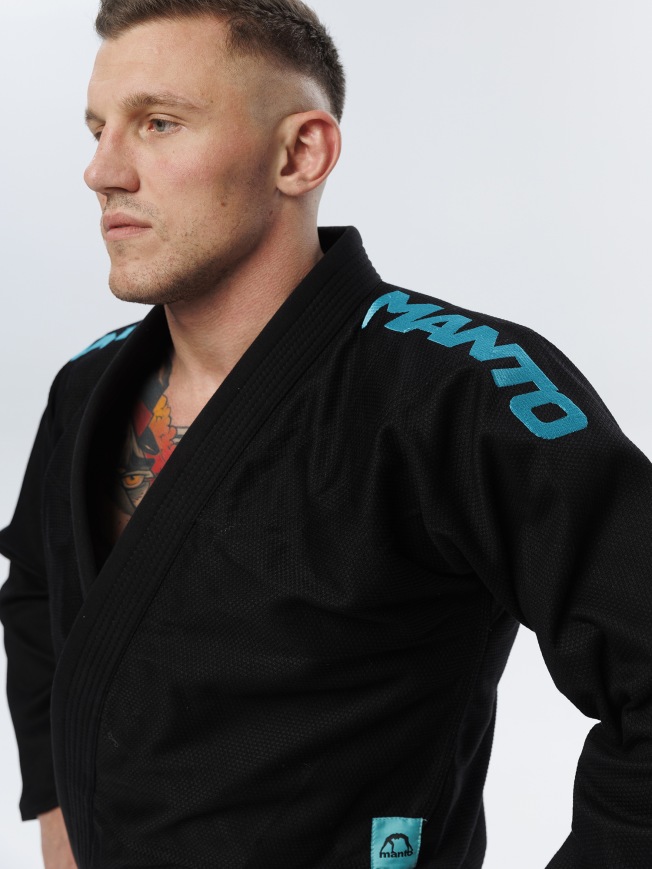 Кимоно для BJJ Manto X5 - Black/Ferozi | Фото 3