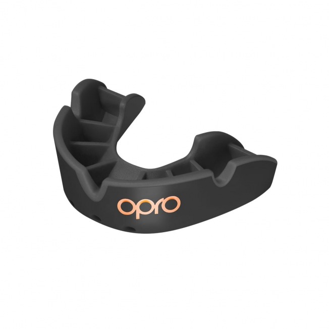 Детская боксерская капа Opro Self-Fit Bronze - Black