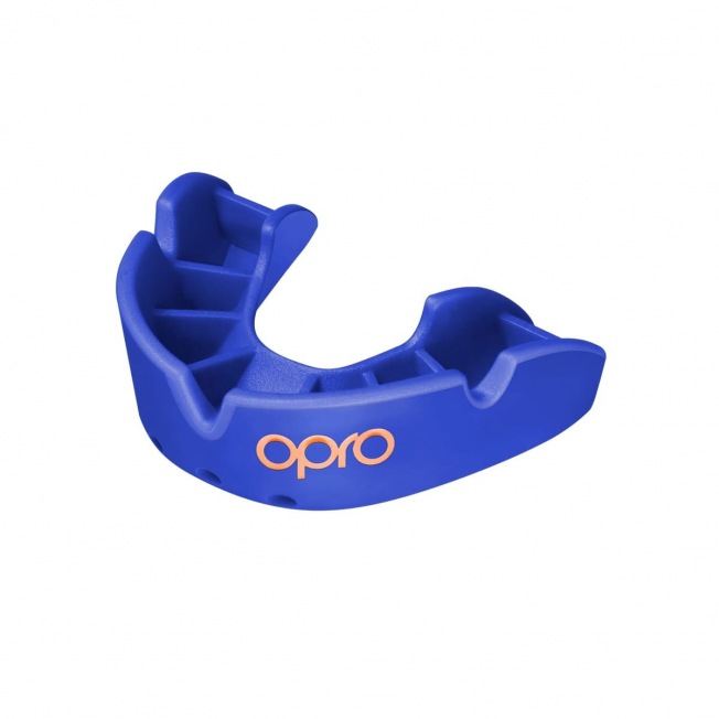 Детская боксерская капа Opro Self-Fit Bronze - Blue