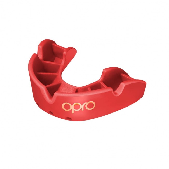 Детская боксерская капа Opro Self-Fit Bronze - Red