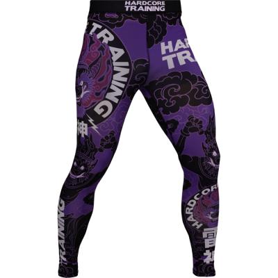 Компрессионные штаны Hardcore Training Raijin - Black/Purple
