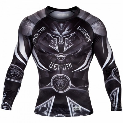 Рашгард Venum Gladiator 3.0 Long Sleeves - Black/White