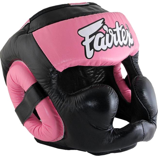 Боксёрский Шлем Fairtex Extra Vision - Black/Pink