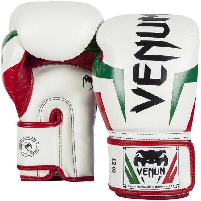 Боксерские перчатки Venum Elite Italy - White