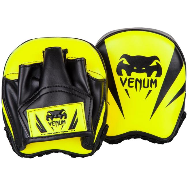 Боксерские фокус-лапы Venum Elite - Neo Yellow