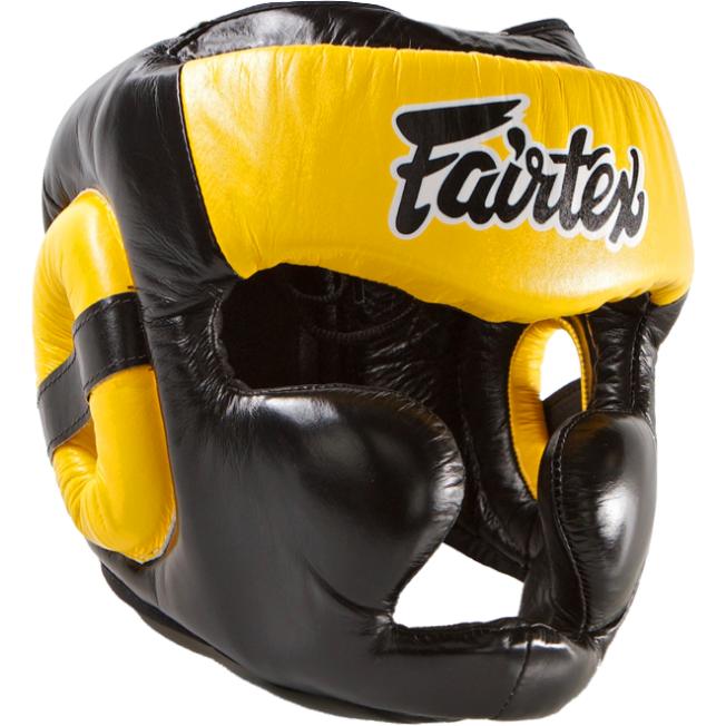 Боксерский Шлем Fairtex Extra Vision HG13 - Black/Yellow