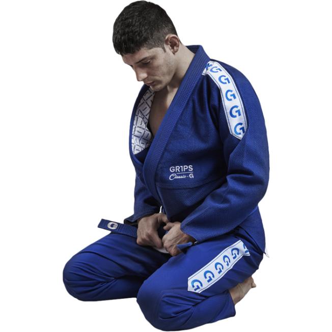 Кимоно для BJJ Grips Athletics Class Logo Tape - Royal Blue/White | Фото 4