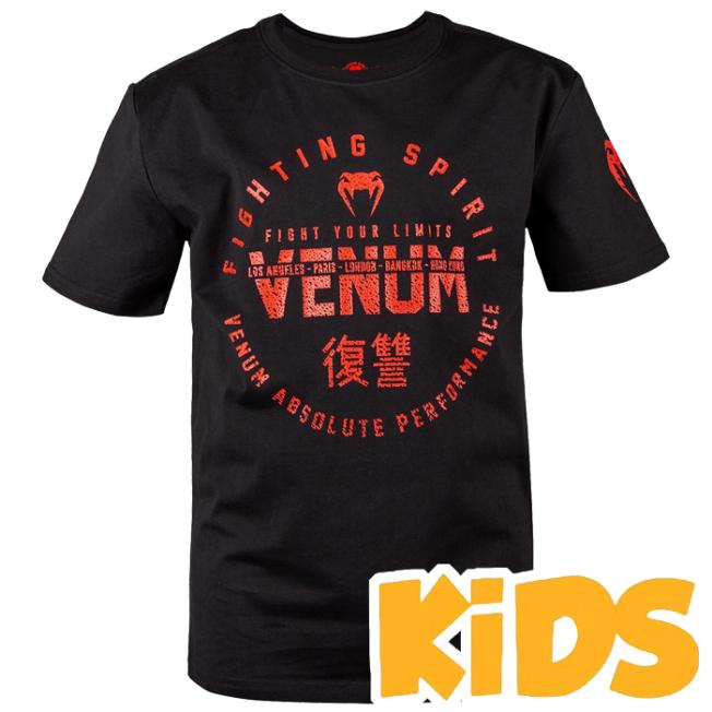 Детская футболка Venum Signature - Black/Red