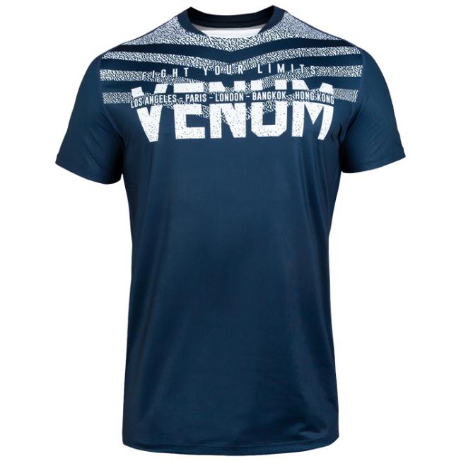 Тренировочная футболка Venum Signature - Navy Blue/White