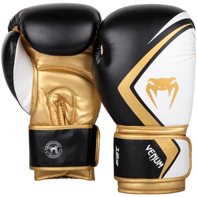 Боксерские перчатки Venum Contender 2.0 - Black/White/Gold