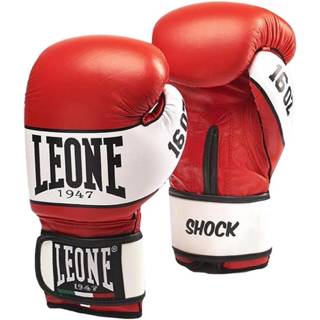 Боксерские перчатки Leone Shock - Red/White