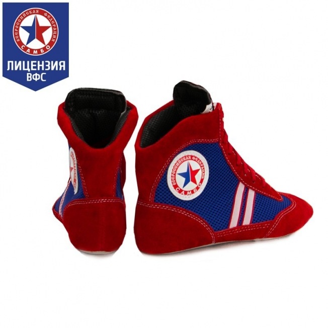 Борцовки для самбо Крепыш Я Атака ВФС - Кр/Син | Фото 2