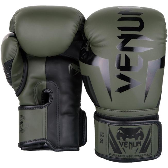 Боксерские перчатки Venum Elite - Khaki/Black