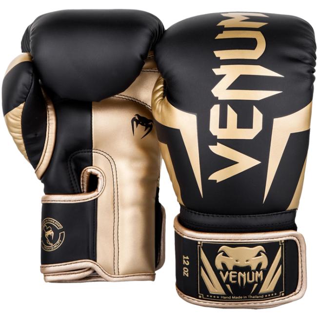 Боксерские перчатки Venum Elite - Black/Gold