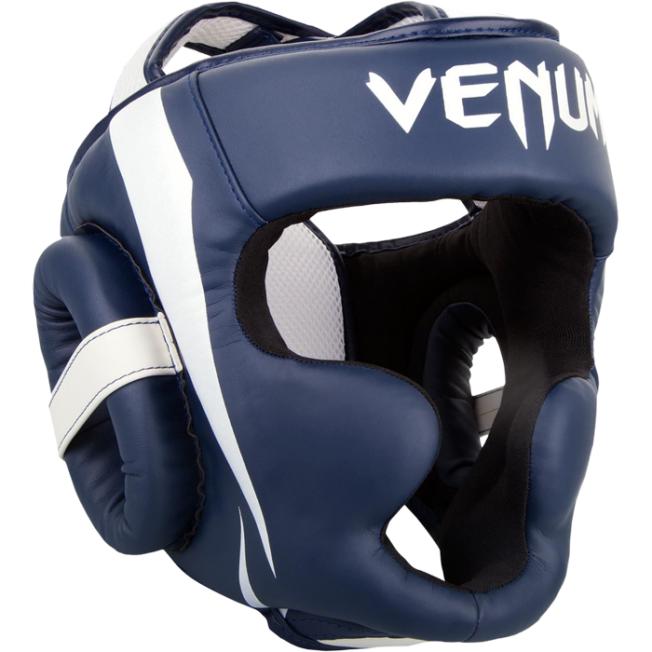 Боксерский шлем Venum Elite - Navy Blue/White