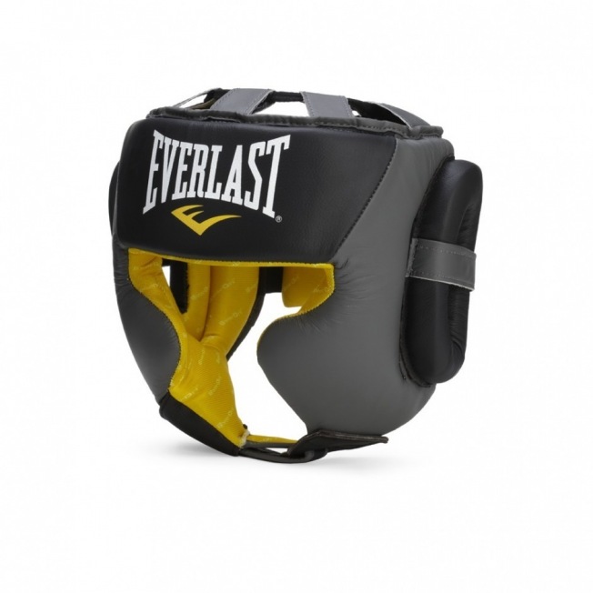 Боксерский шлем Everlast Sparring - Черный/Серый