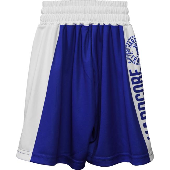 Детские боксёрские шорты Hardcore Training Blue/White | Фото 1