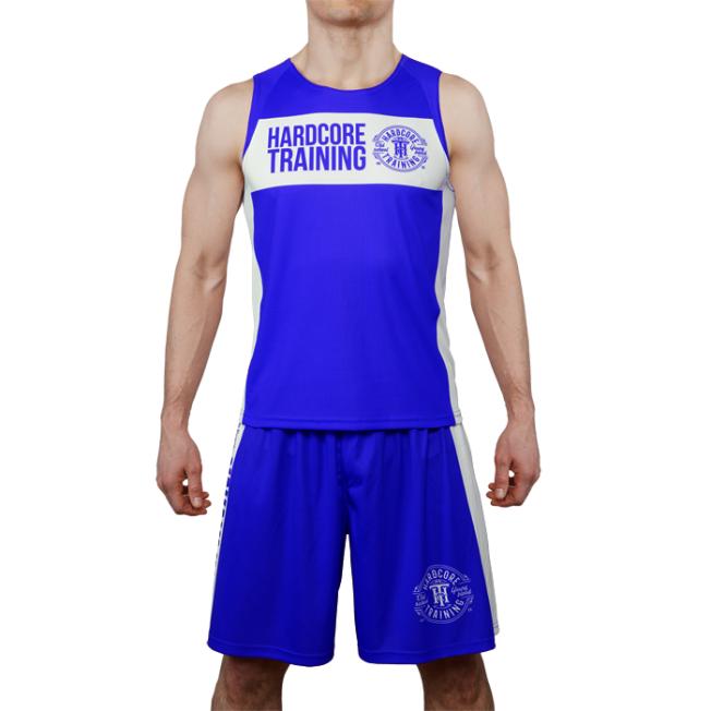 Боксерская майка Hardcore Training Blue/White | Фото 3