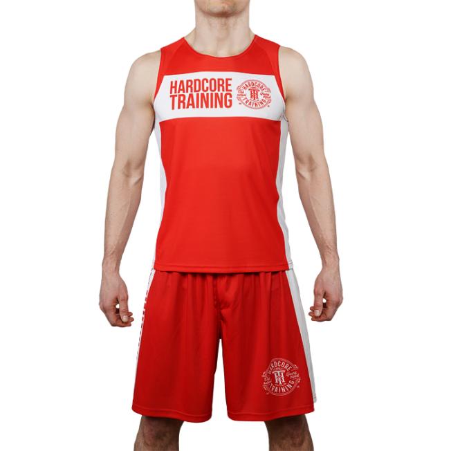 Боксёрские шорты Hardcore Training - Red/White | Фото 3