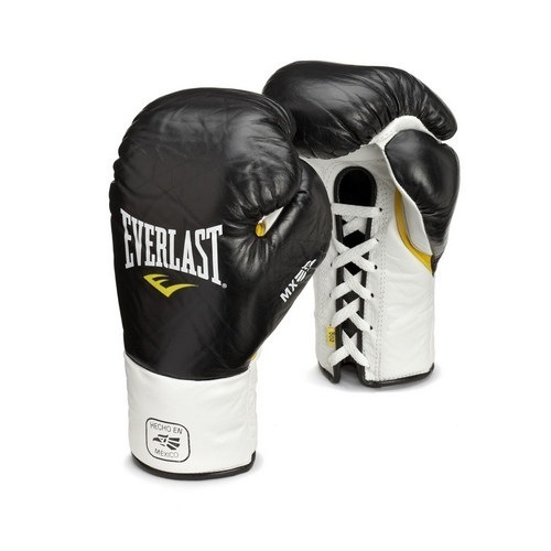 Боксерские перчатки боевые Everlast MX Pro Fight - Черный