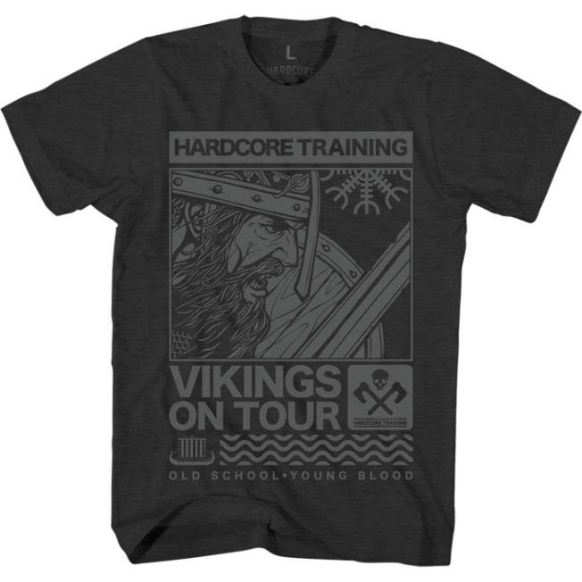 Футболка Hardcore Training Vikings On Tour - Black Melange