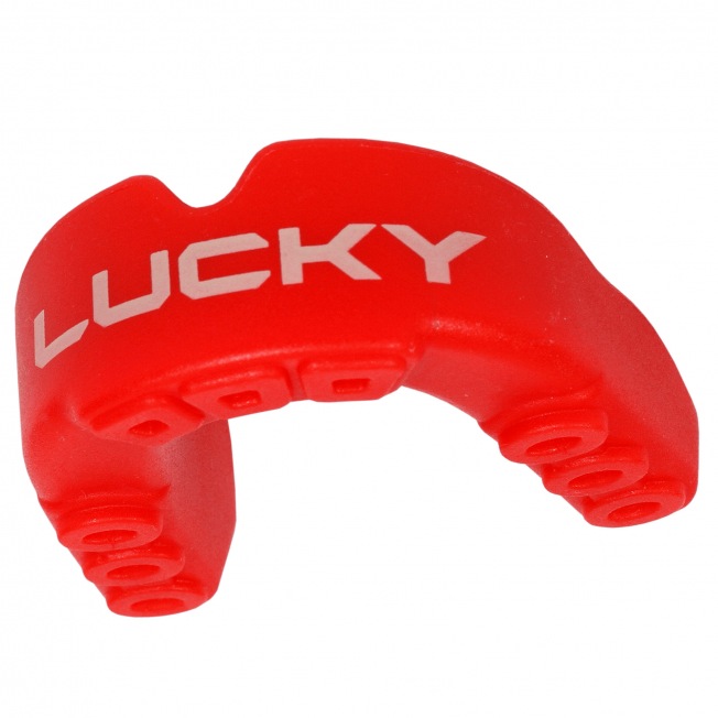 Детская боксерская капа Flamma Lucky - Red/Grey | Фото 1