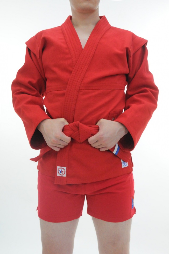 Детская куртка для самбо Крепыш Я Атака ВФС - Красная | Фото 3