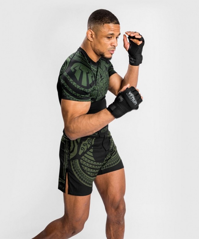 Рашгард Venum Nakahi SS - Black/Khaki | Фото 2