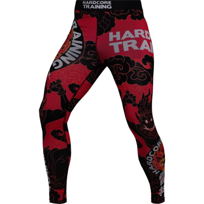 Компрессионные штаны Hardcore Training Raijin - Black/Red | Фото 1