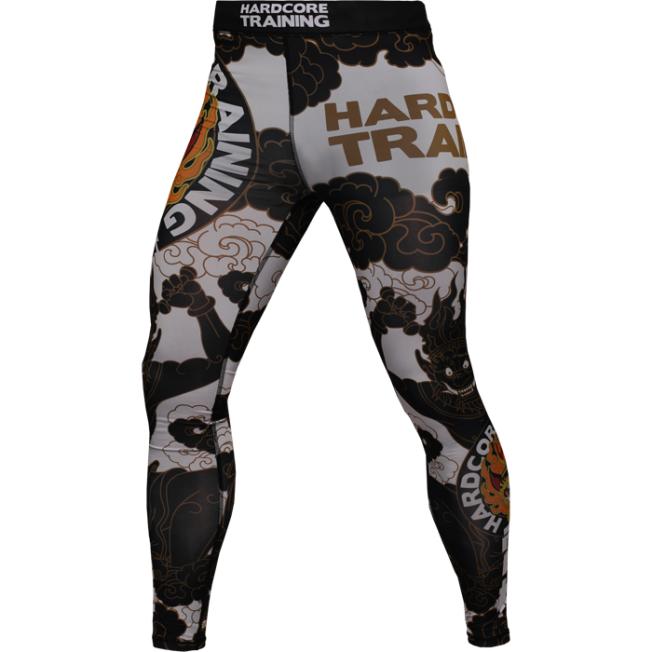 Компрессионные штаны Hardcore Training Raijin - Black/White | Фото 1