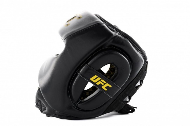 Боксерский шлем премиальный с защитой скул UFC - Black | Фото 3