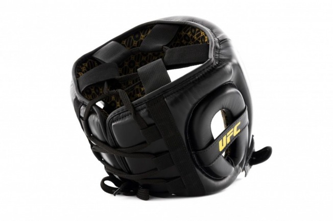 Боксерский шлем премиальный с защитой скул UFC - Black | Фото 6