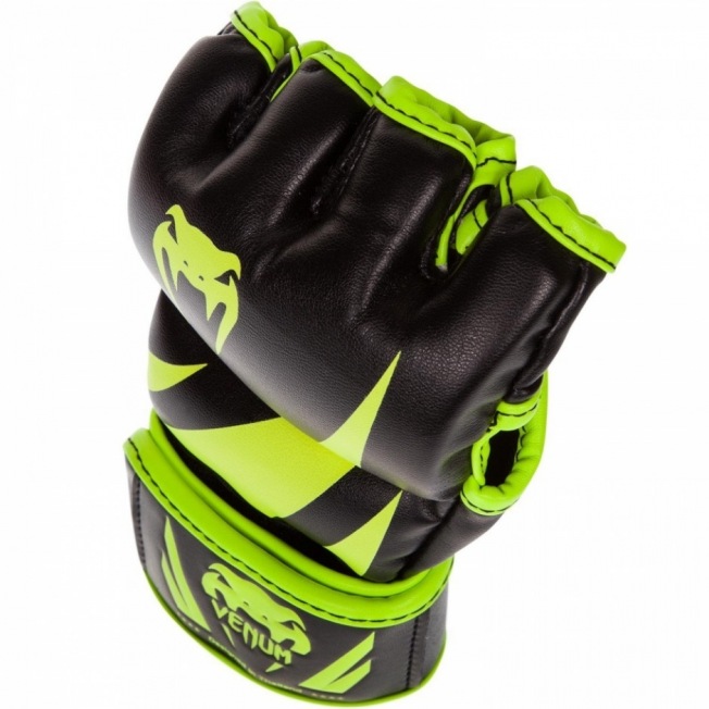 Перчатки ММА Venum Challenger - Neo Yellow/Black | Фото 2