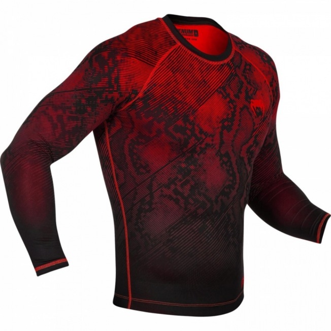 Рашгард Venum Fusion Long Sleeves - Black/Red | Фото 2