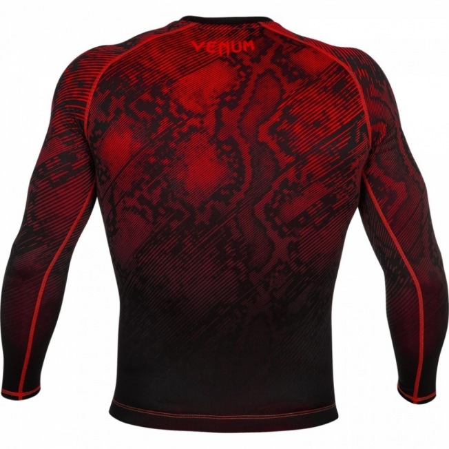 Рашгард Venum Fusion Long Sleeves - Black/Red | Фото 3