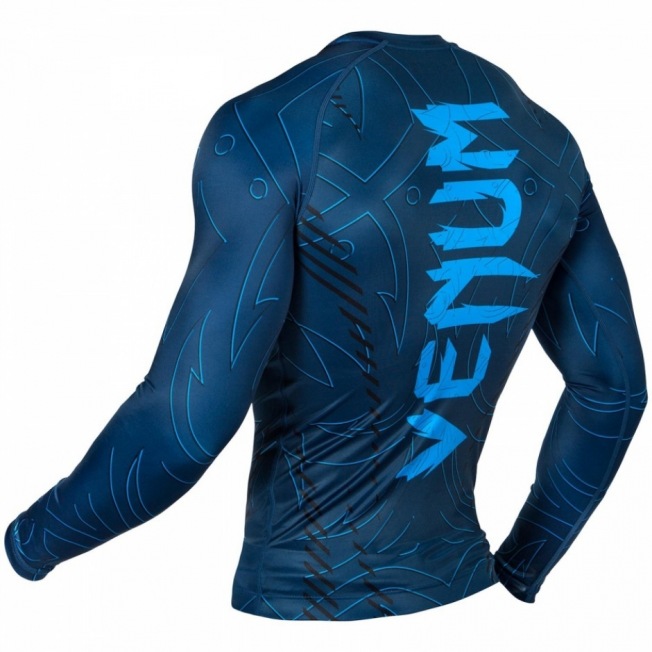 Рашгард Venum Nightcrawler Long Sleeves - Navy Blue | Фото 4