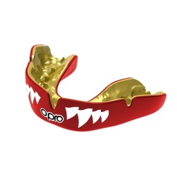 Боксерская капа OPRO Instant Custom-Fit Jaws - Red/White/Gold