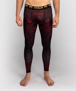 Компрессионные штаны Venum Quetzal Fury - Black/Fury Red/Tangerine