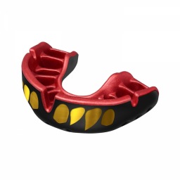 Боксерская капа OPRO Self-Fit Gold Jaws - Black/Red